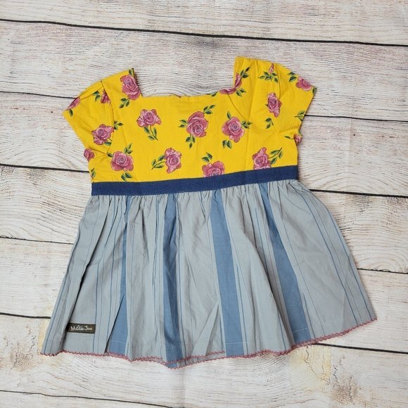 Matilda Jane x Joanna Gaines Floral Striped Down Home Tunic, Sz 4, New With Tags - Picture 3 of 9